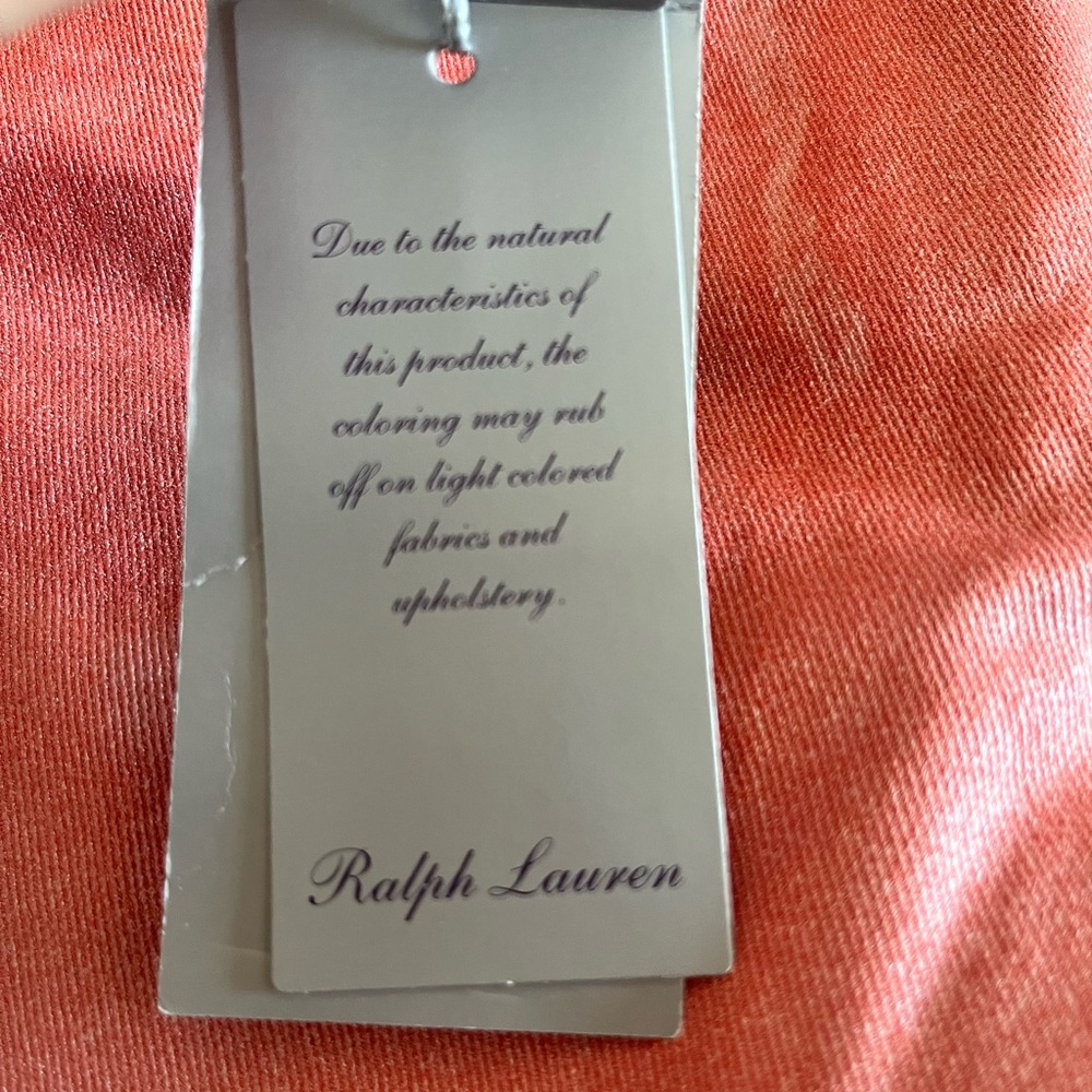 Ralph Lauren mandarin coral coated denim skinny ankle jeans - Picture 4 of 7